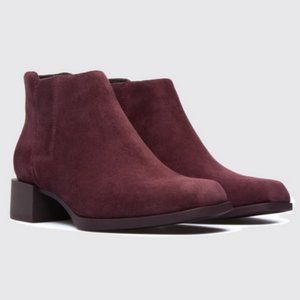 Camper Kobo Suede Square Toe Ankle Bootie EU38